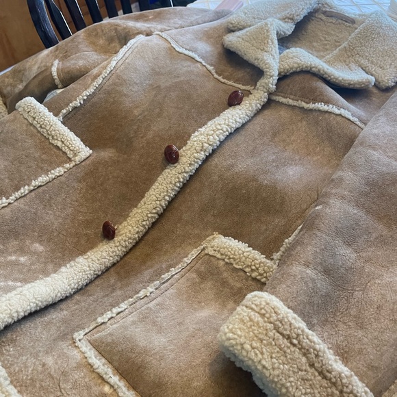 Winter coat real leather with sheep wool inside - Picture 5 of 12